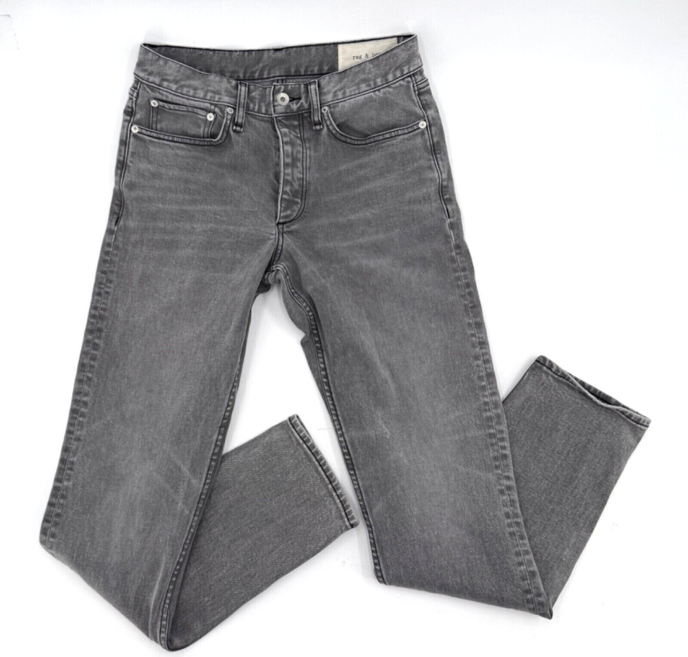 Rag & Bone Jeans Mens 30 Gray Fit 2 Slim Button Fly Mid rise Straight